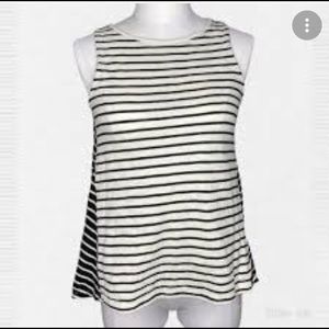 - Madewell Tank Top Size XS Black & White Striped Sleeveless